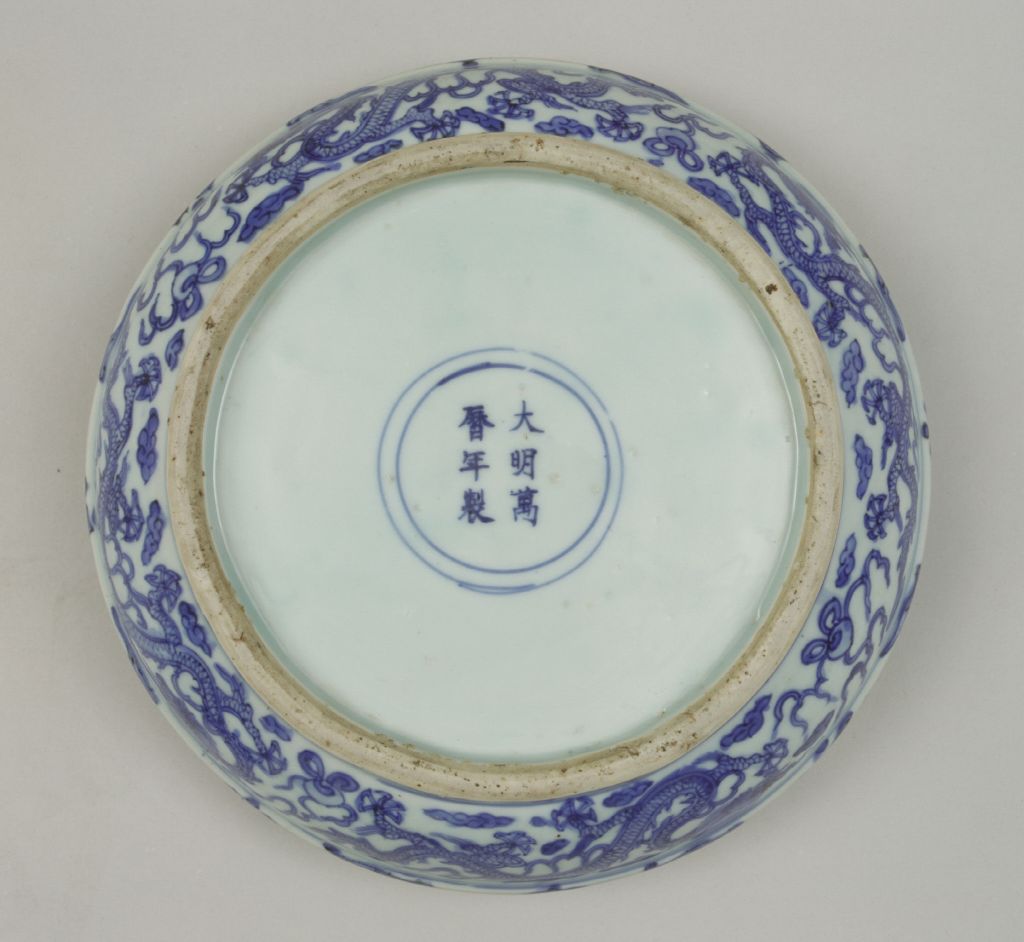 图片[3]-Blue and white baby picture round box-China Archive